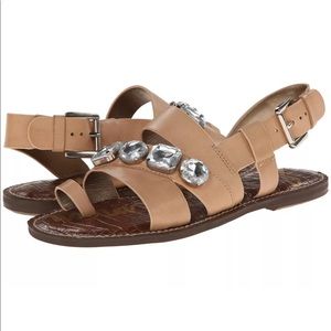 Sam Edelman Womens Bling Leather Sandals NEW